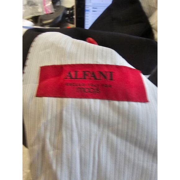 Alfani Men's 100% Wool 2 Button Blazer Jacket Long Sleeve Black Size 38R - Picture 3 of 5